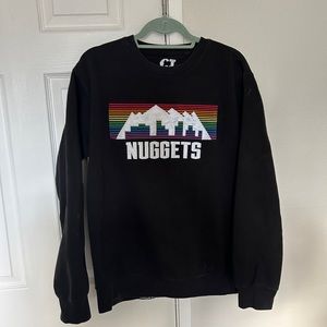 Denver Nuggets Rainbow Logo vintage Crewneck 🌈